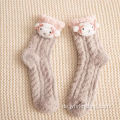 Anti -Slip -warme Fuzzy Chunky Fleece Slipper Socken